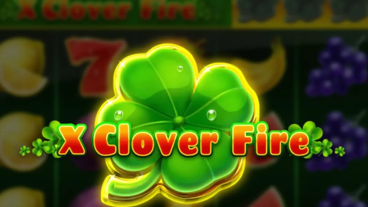 Makulay at nagniningning na visual ng X Clover Fire slot na may mga prutas at clover symbols.